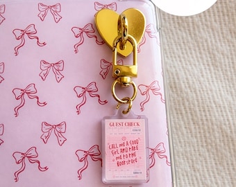 Kindle スティッキーチャームクリップ、ブック風携帯チャーム、Kindle 携帯装飾アクセサリー、ブック風グッズ「私をいい子と呼んで、書店へ連れて行って」