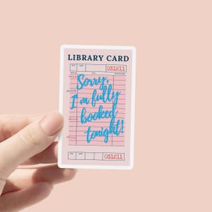 Autocollant en vinyle, Autocollant pour carte de bibliothèque, Cadeau pour amoureux des livres, Merch livresque, Autocollant Kindle, Amateur de lecture