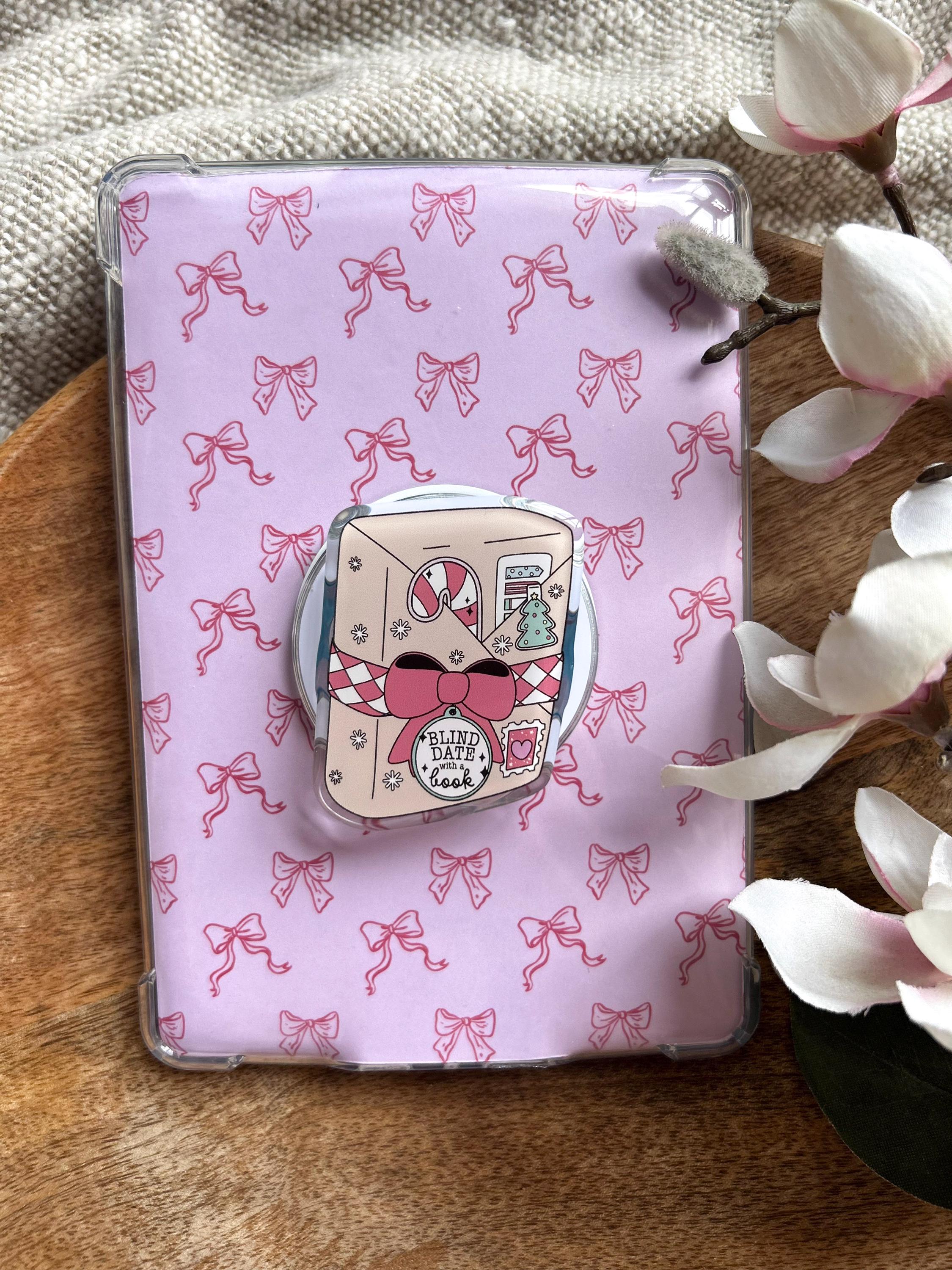 Blind Date With A Book Kindle Phone Grip Bookish Festive Magnetic Kindle Holder Kindle Accessories Bookish Merch for Book Lover