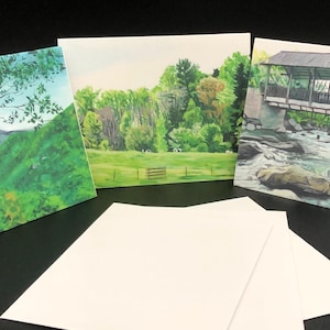 Landscape Paintings Blank Greeting Cards
