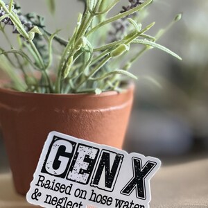 Gen X funny vinyl waterproof sticker