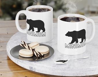 Taza de cerámica con temática de oso - Divertida taza de aventura, naturaleza, vida silvestre, taza de té única, regalo para amantes de los animales, taza de camping, taza con temática de senderismo, para exteriores