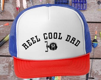 Reel Cool Dad Trucker Cap - New Dad Fishing, First Fathers Day, Fishing Buddy, Dad Gift,Fisherman Dad,