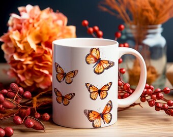 Monarch Butterfly Mug: Nature Inspired Garden Decor (11oz)