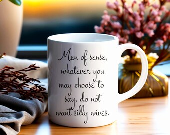 Jane Austen Emma Quote Mug, Mr. Knightley Coffee Cup, Regency Literary Gift, 11oz