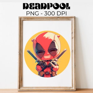 DeadPool PNG, Movie Characters Sublimation Design PNG, Super Heroes Cartoon Animated, Deadpool 3 Png, Superhero X-Men Png, Deadpool kawaii