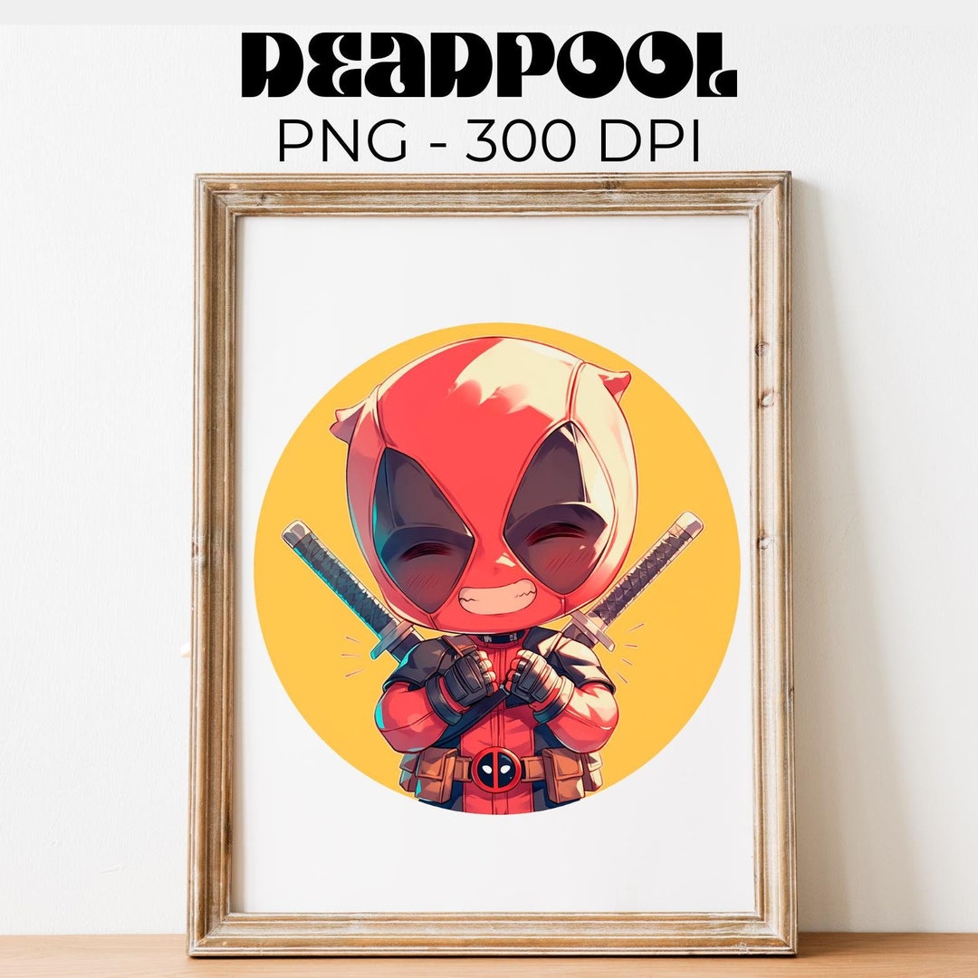 Kawaii Deadpool PNG: geanimeerd superheldontwerp (digitale download) - Etsy  België, image size:1080x1080