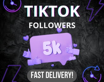 Real 5k followers, Grow on TikTok Guide, increase your engagment,Marketing Boost, Fast Delivery!