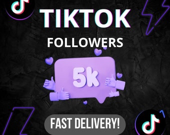 Real 5k followers, Grow on TikTok Guide, increase your engagment,Marketing Boost, Fast Delivery!