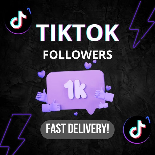 1000 followers Grow on TikTok Guide, increase your engagement, Marketing Boost, Fast Delivery!