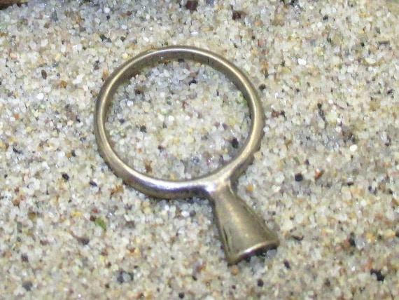 Cone Shaped Silver Gris-Gris Amulet Ring with Extended Top