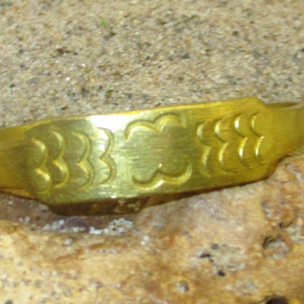 Etched Brass West-African Bracelet