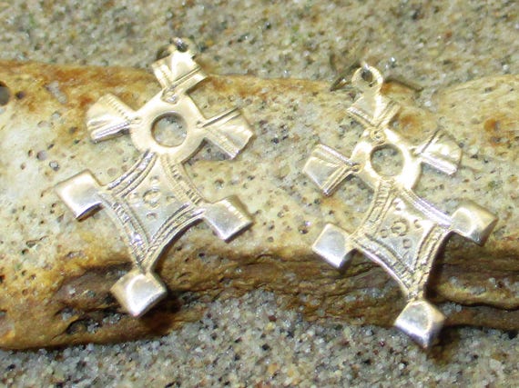 Tuareg silver cross of - Gem
