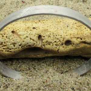 Etched Aluminum Open End West African Bangle