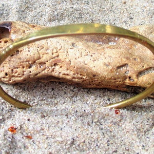 Thin Brass Etched West African Bangle Bracelets