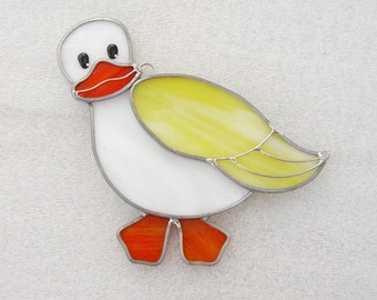 Easter Stained Glass Suncatcher, Stained Glass Duck, Spring Summer Sun Catcher, Easter Window Decor