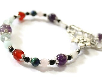 Lily's Wish gemstone bracelet for Rheumatoid Arthritis, Wellness Jewelry, Holistic Healing, RA, Well-Being bracelet