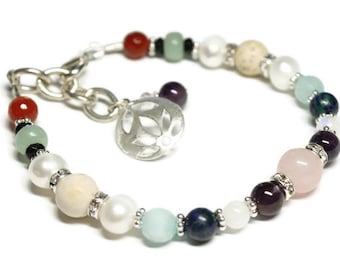Wellness Gemstone Bracelet: HOPE, PCOS, Fertility, Thyroid Support
