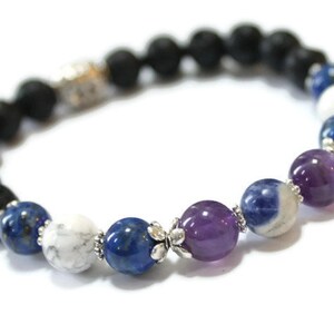Aromatherapy LAVA Gemstone Oil Diffuser Wellness bracelet, Anxiety, Healing, Sleep Aid, Stretch, Well-being,Holistic Healing, crystal energy