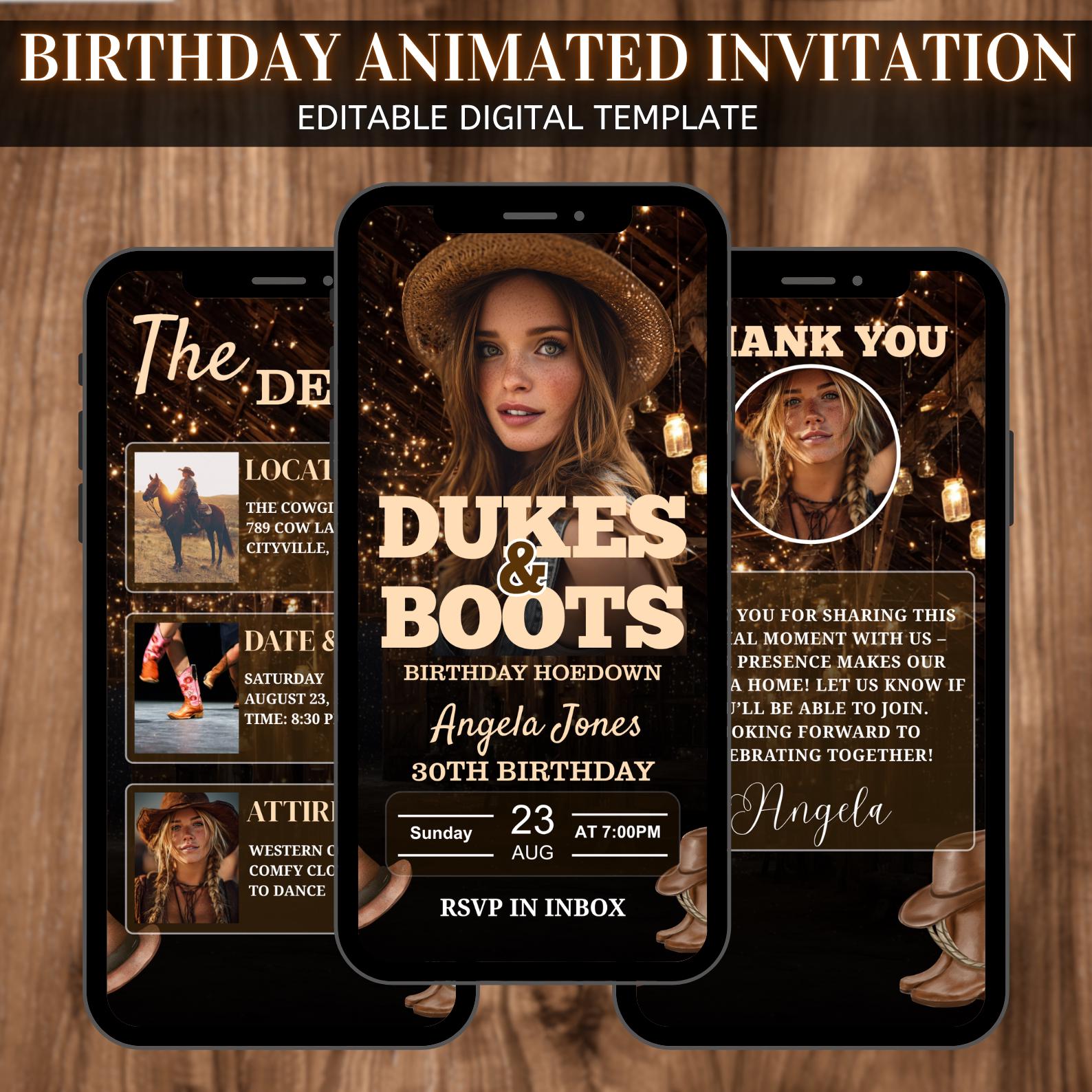 Dukes and Boots Invitations