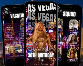 Las Vegas Girls Trip Itinerary Template, Weekend Getaway Travel Planner, Editable Canva Vacation Schedule, Birthday Weekend,Instant Download