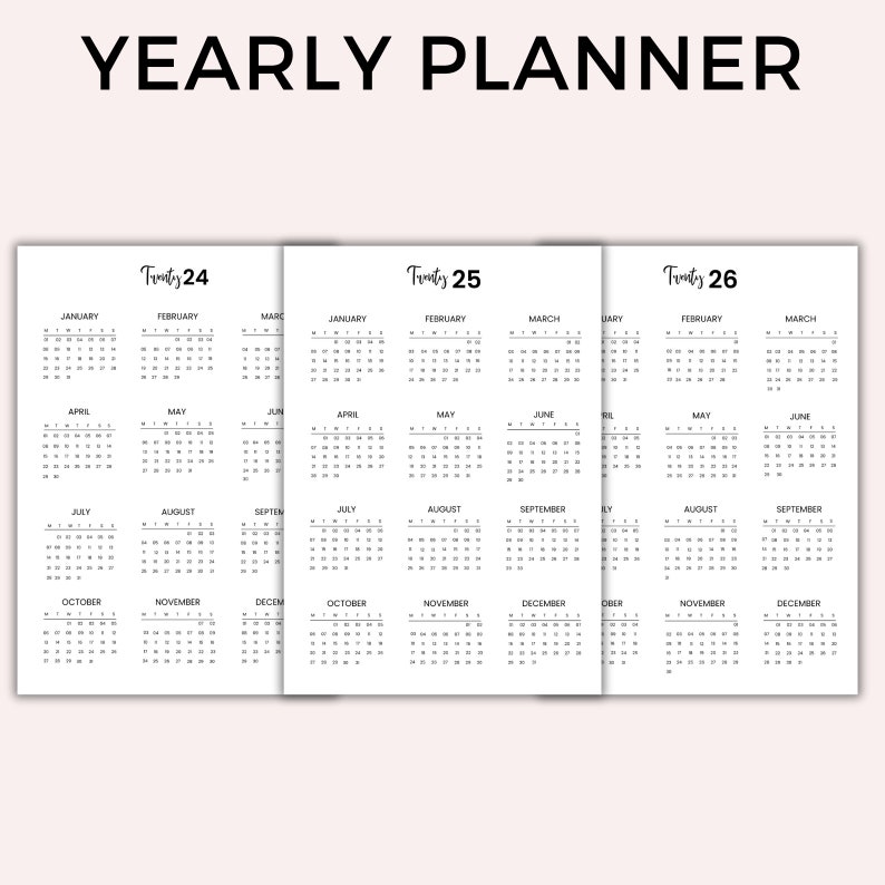 Personal Planner, Printable Planner, Daily Weekly Monthly Planner, 30