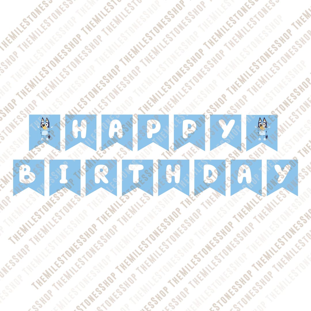 Bluey & Bingo - Birthday Banner - Etsy
