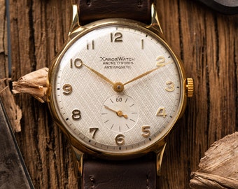 XarosWatch Ancre 17 Rubis Antimagnetic, jaren 50 horloge