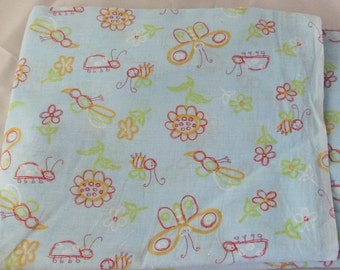 Ladybug and Butterfly Cotton Fabric - Destash