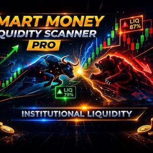 Smart Money Liquidity Scanner PRO – TradingView Indicator | Institutional Liquidity & Market Structure for Forex, Crypto
