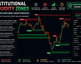 Institutional Liquidity Zones PRO | Smart Money & Liquidity Sweep Indicator for TradingView