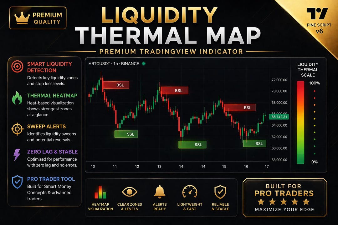 Smart Money Liquidity | Thermal Map | Indicator Tradingview | BSL/SSL ...
