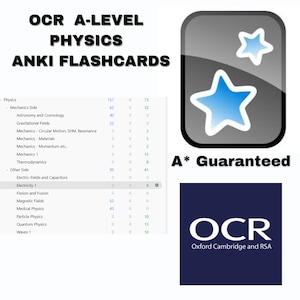 OCR A-LEVEL Physics Anki Flashcards - Digital - A* Guaranteed