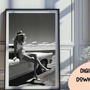 Kate Moss Inspired Print, Feminist Wall Art, Fashion Poster, Black and White Wall Art, Vintage Print, Photography Prints, Museum Quality 286