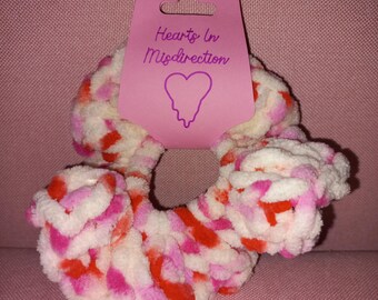 Valentines Crocheted Scrunchie
