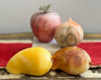 Vintage Marble fruit- apple, mangos, peach
