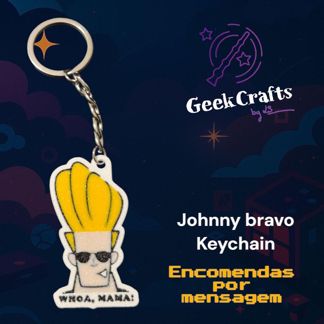 Johnny Bravo Keychain - Etsy