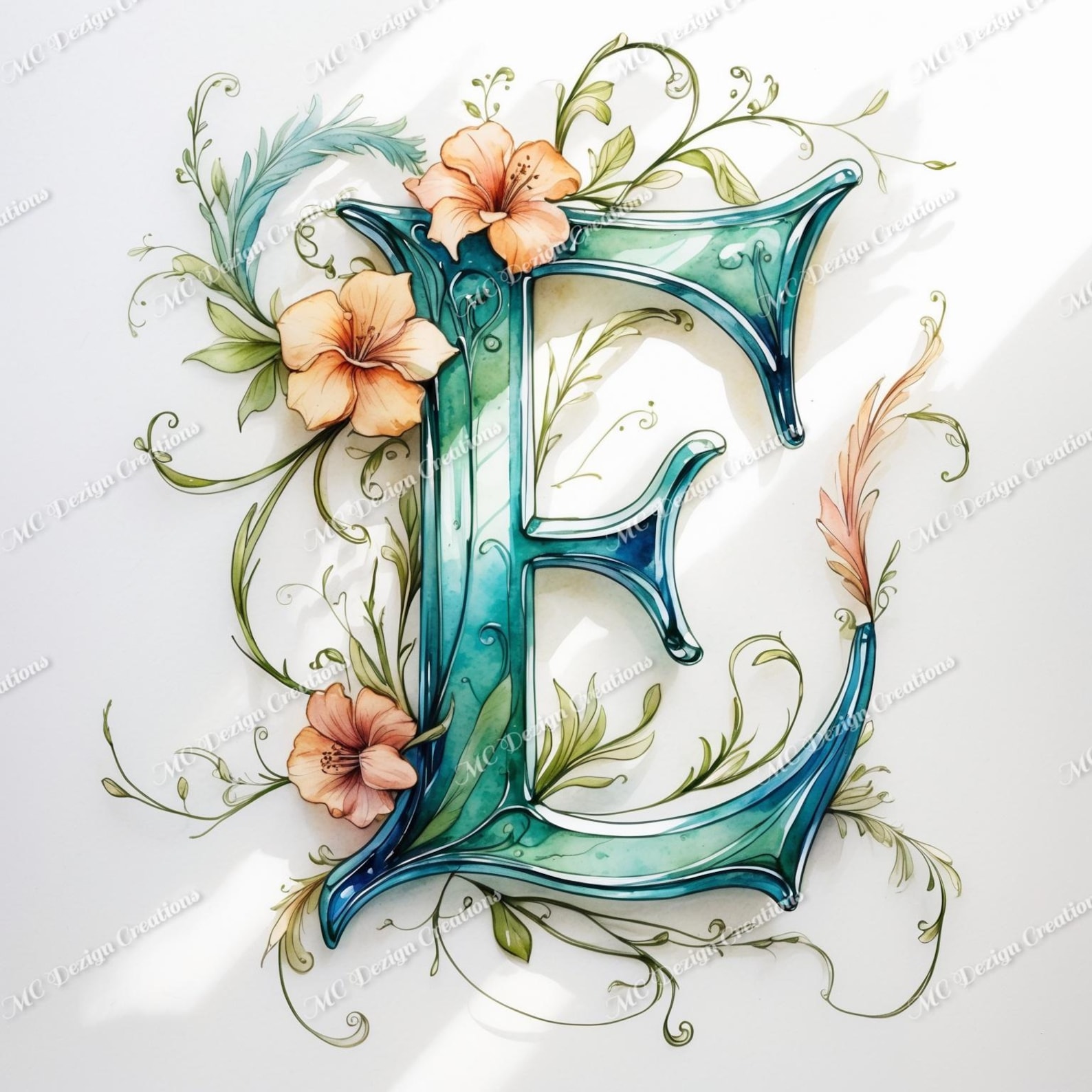 Fancy Alphabet Letter Clipart Bundle – 26 Decorative Illuminated ...