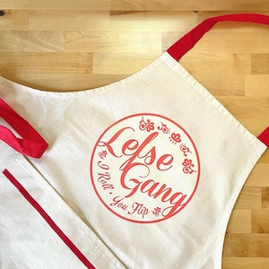 Lefse Gang Apron. Flour Sack Kitchen Apron. Made in the Midwest. Norwegian. Midwest Gift. Gift for Mom. Gift for Grandma. Lefse Making.