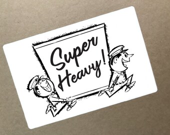 20 Super Heavy Stickers - Retro Shipping Label, 4x6 inch