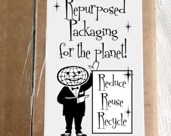 Repurposed Packaging Stickers, Eco-Friendly Shipping Labels (4x6, Set of 20)