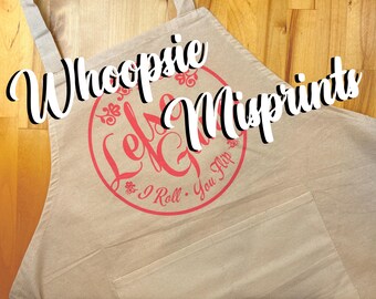 Lefse Gang Apron, Natural Cotton Kitchen Apron, Midwest Made (Misprint)
