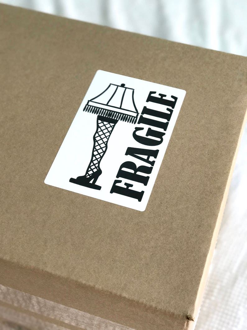 20 Leg Lamp Fragile Shipping Stickers. Handle With Care Sticker. Fragile Label. Fragile Packaging. Fragile Sticker. 4 x 6 image 1