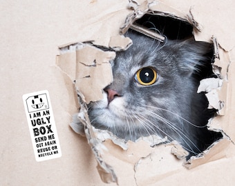Ugly Box Sticker Labels, Recycled Packaging Stickers
