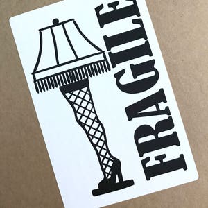 20 Leg Lamp Fragile Shipping Stickers. Handle With Care Sticker. Fragile Label. Fragile Packaging. Fragile Sticker. 4 x 6 image 4