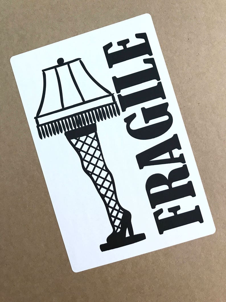 20 Leg Lamp Fragile Shipping Stickers. Handle With Care Sticker. Fragile Label. Fragile Packaging. Fragile Sticker. 4 x 6 image 4