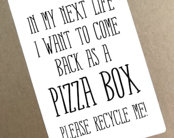 Pizza Box Recycle Me Sticker - 4x6 Eco-Friendly Shipping Label Set of 20