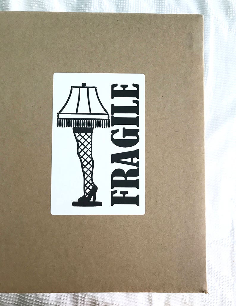 20 Leg Lamp Fragile Shipping Stickers. Handle With Care Sticker. Fragile Label. Fragile Packaging. Fragile Sticker. 4 x 6 image 3