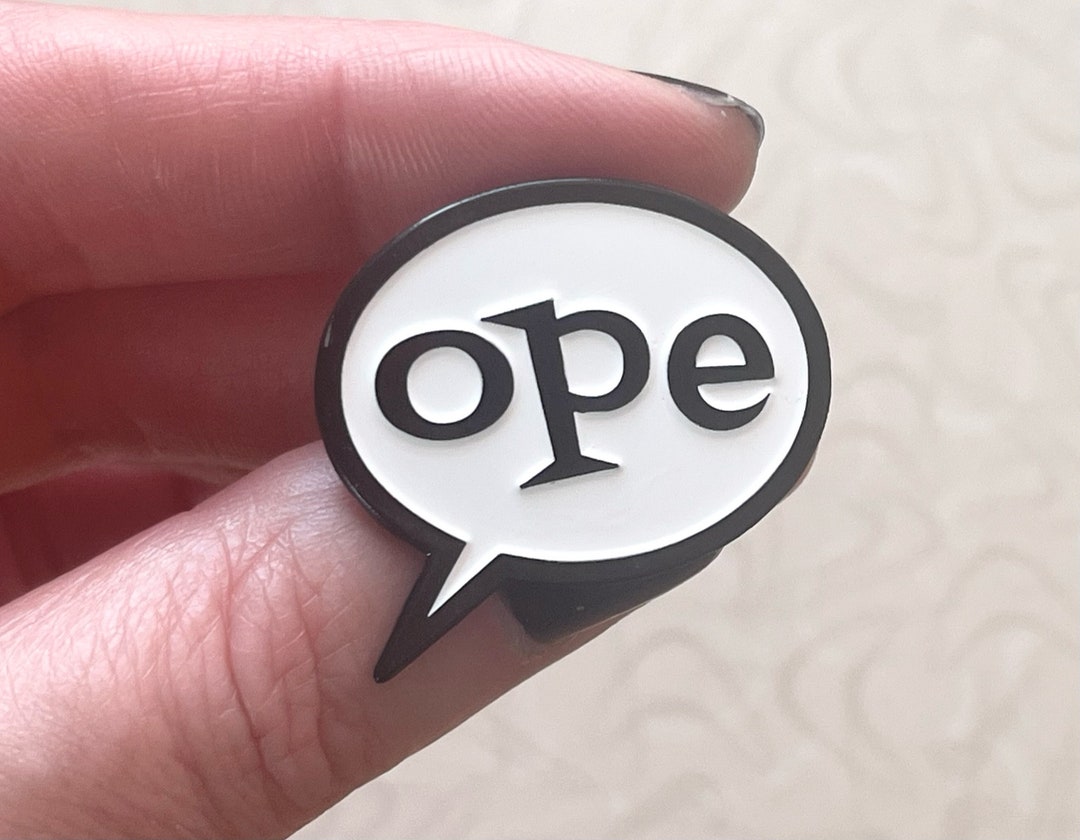 Enamel Pin Ope Talk Bubble Midwest Slang Midwestern Etsy
