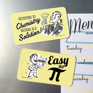 Easy as Pi Retro Kitchen Magnet. Math Humor. Pie Baker Gift. STEM Career. Gift for Baker. Gift for Nerd. Math Geek Gift. Secret Santa Gift. image 2